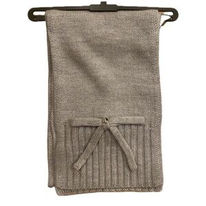 Kate Spade Winter Gray Thin Acrylic Scarf Gift New 52” long